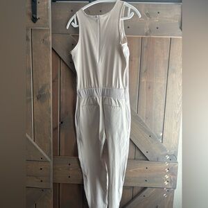 Athleta Cream Jumpsuit size small petite